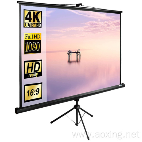 Standard Tripod Portable Manual Pull Down Projection Screen